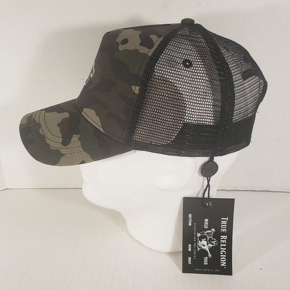 NWT Men's True Religion Camo Trucker Hat - Picture 3 of 6